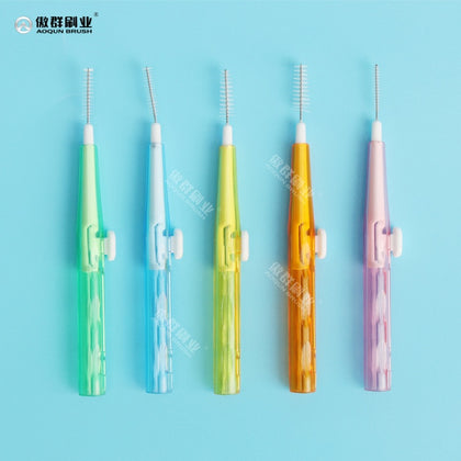 Tooth Gap Brush Safe Ergonomic Telescopic Health Care Interdental Brush