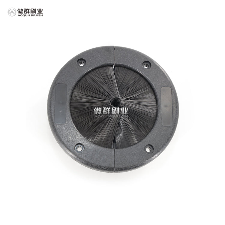 Data Center Plastic Split Raised Access Floor Grommet Cable Brush Seal